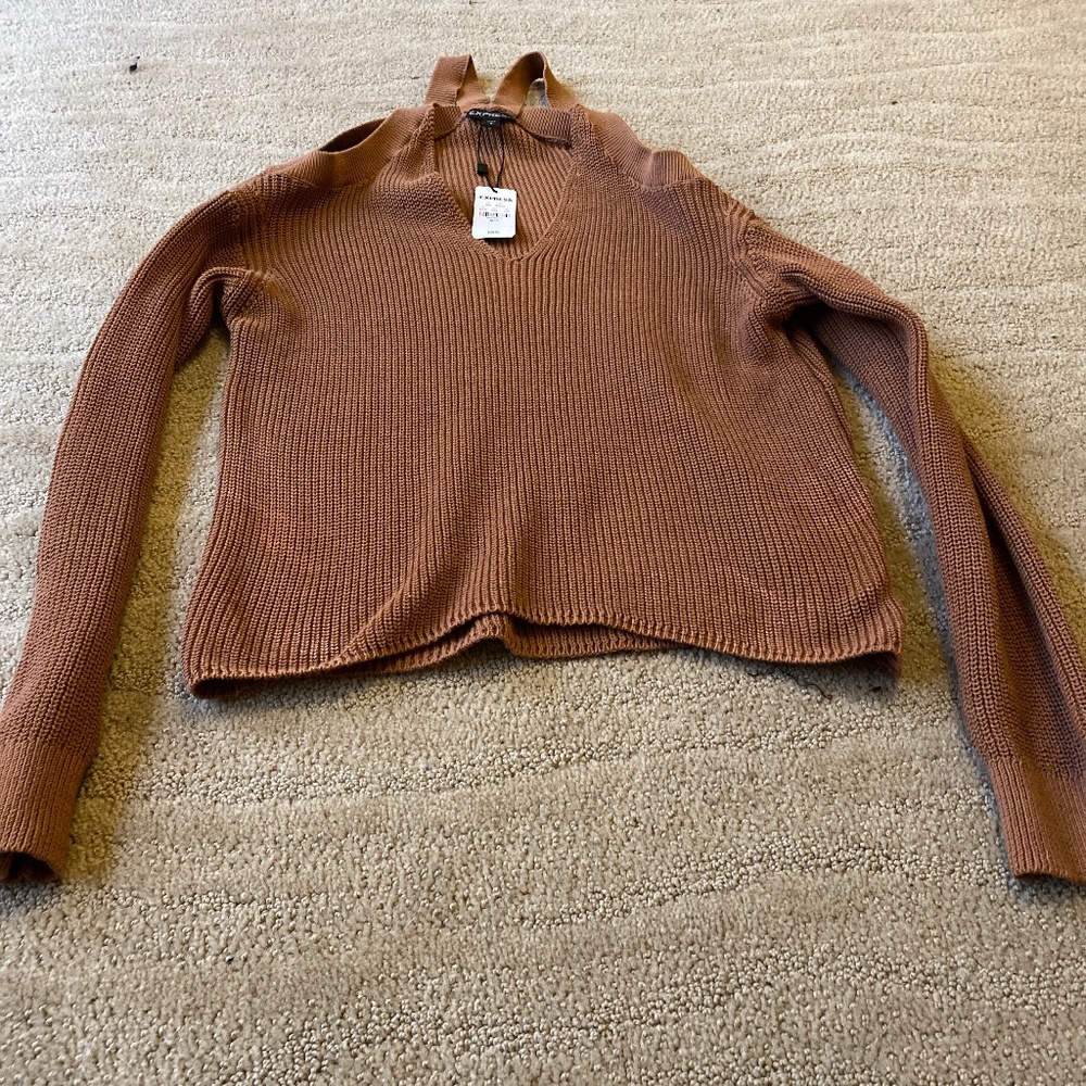 Express cold shoulder sweater